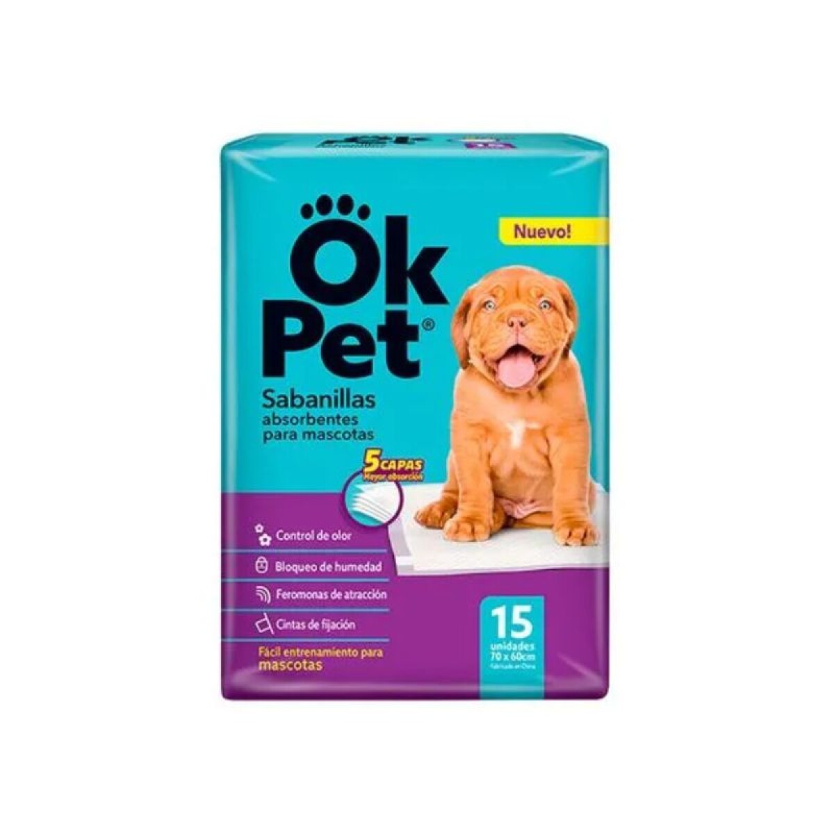 Ok pet sabanillas para mascotas x 15 unidades